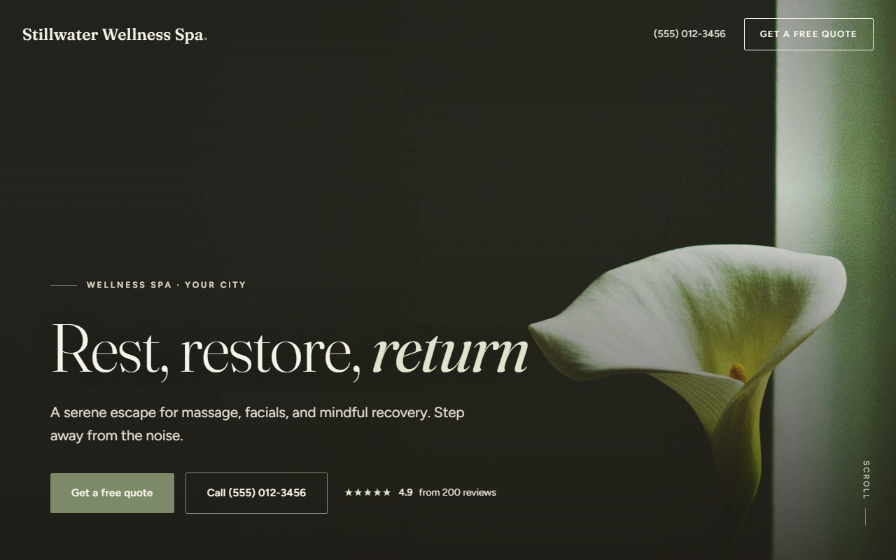 Stillwater Wellness Spa design preview